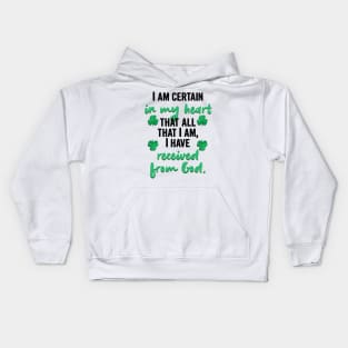 Funny st patricks day sayings, irish quotes Kids Hoodie